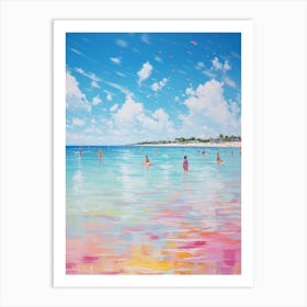 An Oil Painting Of Seven Mile Beach, Negril Jamaica 2 Art Print