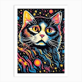 Quantum Furiosity, Psychedelic Cats series Art Print