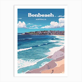 Bonbeach Australia Seaside Travel Art Art Print