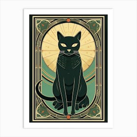 The Sun, Black Cat Tarot Card 3 Art Print