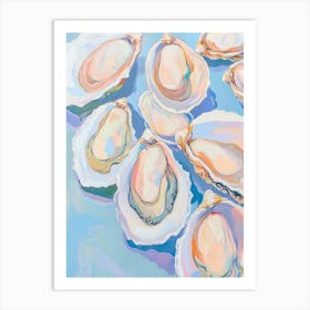 Colorful Oysters Seafood Art Print