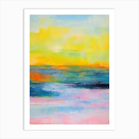 Lucky Bay, Australia Bright Abstract Art Print