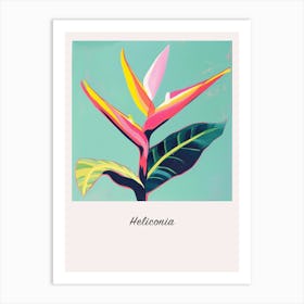 Heliconia 2 Square Flower Illustration Poster Art Print