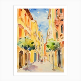 Rimini, Italy Watercolour Streets 2 Art Print