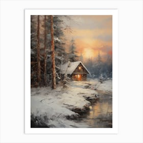 Cabin In The Woods 1 Art Print