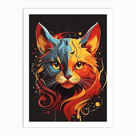 Cat Painting Art Print