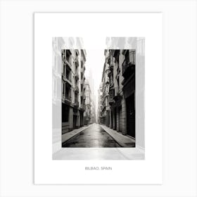 Poster Of Bilbao, Spain, Black And White Old Photo 4 Art Print