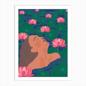 Blooming Lotuses Art Print