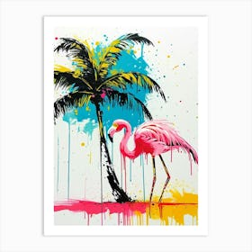 Flamingo Painting Art Print