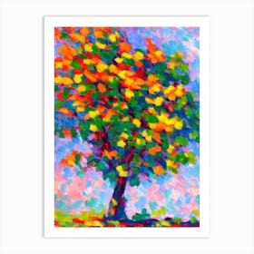 Maidenhair Tree tree Abstract Block Colour Art Print