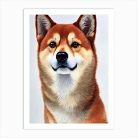 Shiba Inu 3 Watercolour Dog Art Print