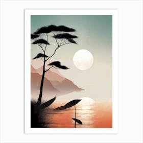 Sunset By The Lake 22 Art Print