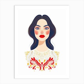 Illustration Of A Woman 8 Art Print