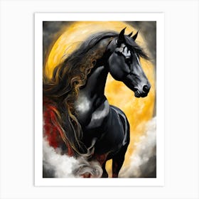 Black Horse 1 Art Print