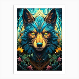 Wolf In The Forest Art Print