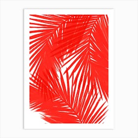 Red Palms Art Print