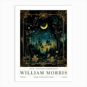 William Morris Moon & Stars Print, William Morris Exhibition Print, William Morris Poster, Vintage Wall Art Art Print