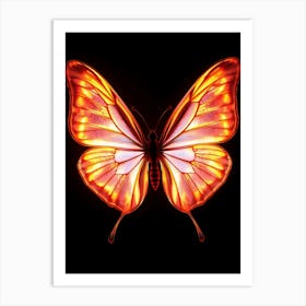 Flaming Butterfly Art Print