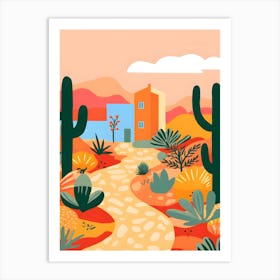 Cactus Landscape Art Print