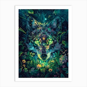 Wolf In The Jungle 9 Art Print