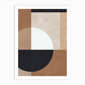 Geometric harmony in brown 8 Art Print