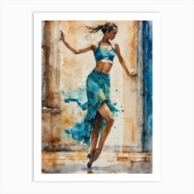 Turquoise Dance Inspiration Art Print