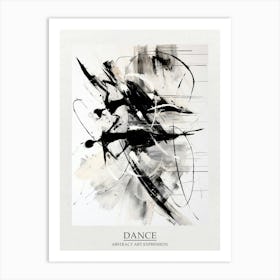 Dance Abstract Black And White 7 Poster Art Print