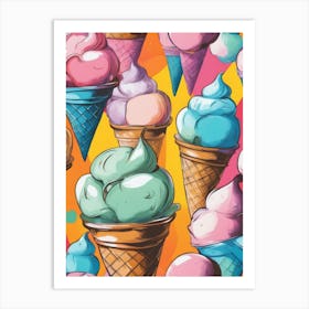 Ice Cream Cones Art Print