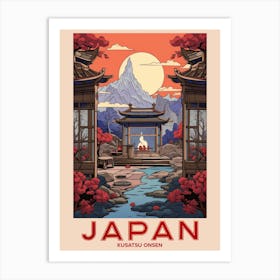 Kusatsu Onsen, Visit Japan Vintage Travel Art 4 Art Print
