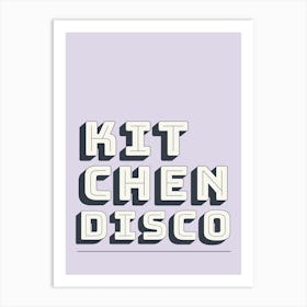 Kitchen Disco in Lilac Art Print