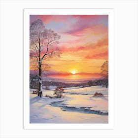 Sunset In Winter Art Print