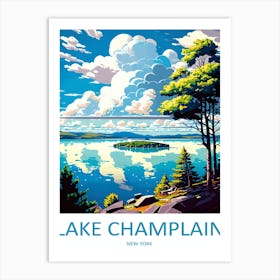 New York State Lake Champlain Travel 1 Art Print