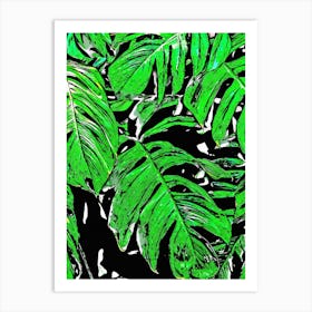 Green Leaf Nature Art Print