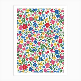 Aster Amaze London Fabrics Floral Pattern 5 Art Print