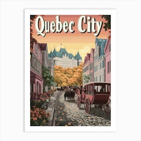 Aihrgdesign A Classic 1960s Travel Poster For Quebec City Art Print