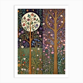 William Morris Moonlight In The Trees 8 Art Print