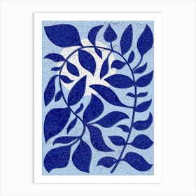 Blue Plant Art Print