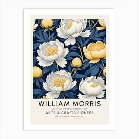 William Morris Style Art Exhibition Peonies Flower 2 Art Print