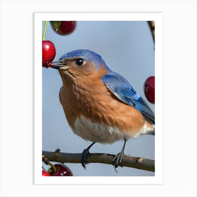 Eastern Bluebird-Reimagined 2 Art Print