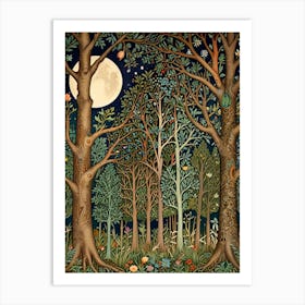 William Morris Forest At Night 7 Art Print