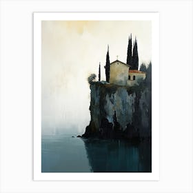 Church On A Cliff, Italy Art Print