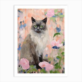 A Himalayan Cat Painting, Impressionist Painting 3 Art Print