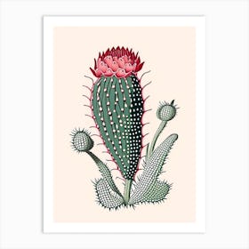 Strawberry Cactus William Morris Inspired Art Print