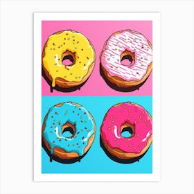 Donuts Pop Art Retro 4 Art Print