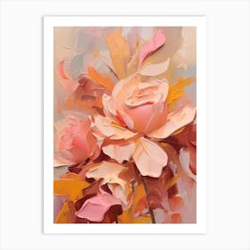 Fall Flower Painting Rose 2 Art Print