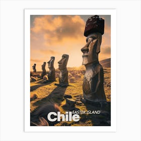 Easter Island Travel Poster Art Print