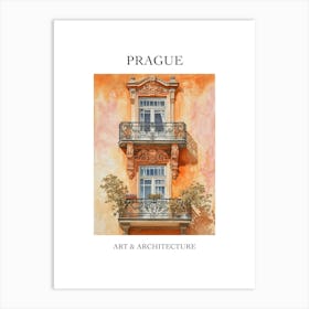 Prague Travel And Architecture Poster 2 Art Print