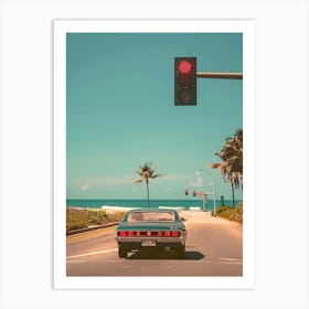 Car On The Road 2 Art Print