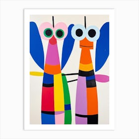 Colourful Kids Animal Art Dragonfly 1 Art Print