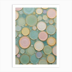 Pastel Paint Circles Art Print